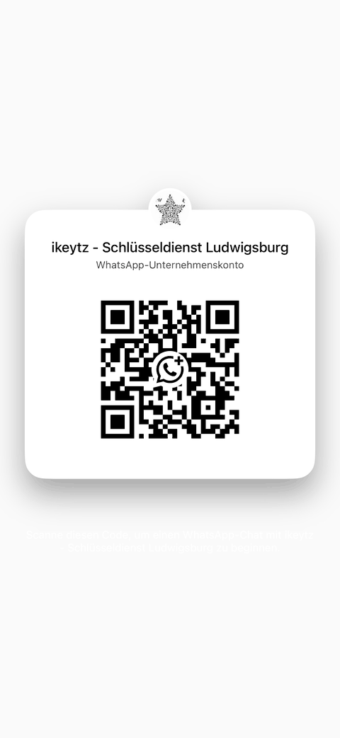 QR-Code: WhatsApp-Chat mit Schlüsseldienst Ludwigsburg ikeytz